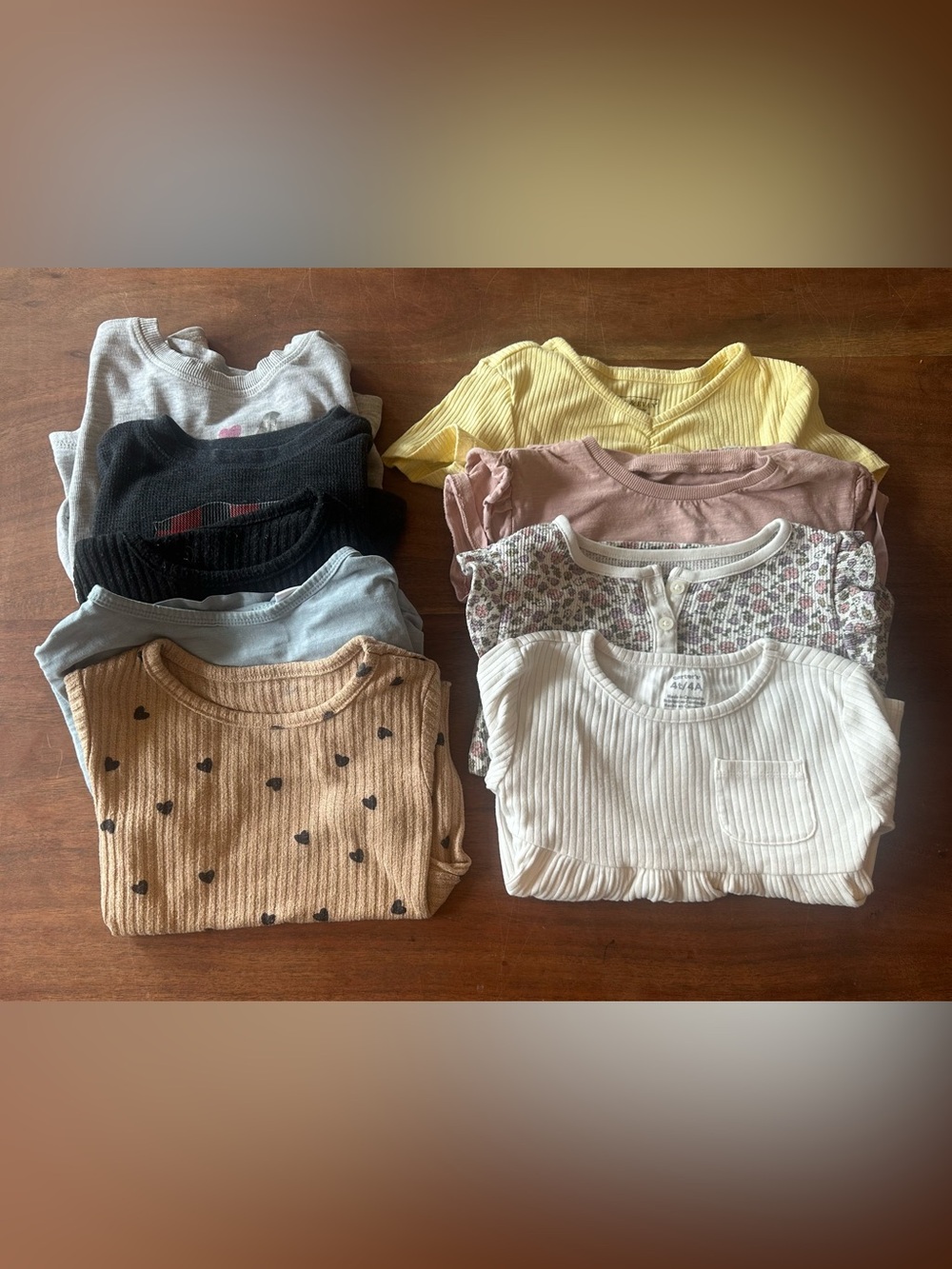 Carter's Cream Ribbed Short Sleeve Tee for Kids